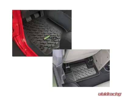 Quadratec Ultimate All Weather Front & Rear Floor Liners Jeep Wrangler 2-Door JK 2014-2018 - 14254 0313